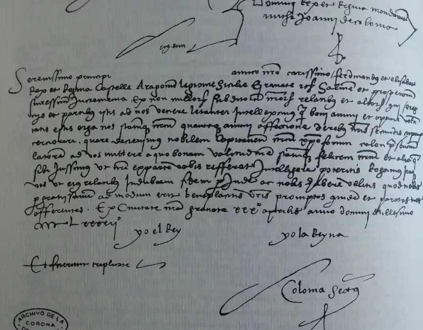 la carta que a Colón debía dar al Gran Khan.