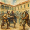 Almagrista atacando a los hombres de Pizarro