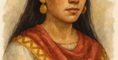 Acuarela de María Luisa Xicohténcatl