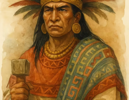 Imagen de un Cazonci purepecha