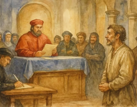 Imagen de un juicio de residencia en el siglo XVI